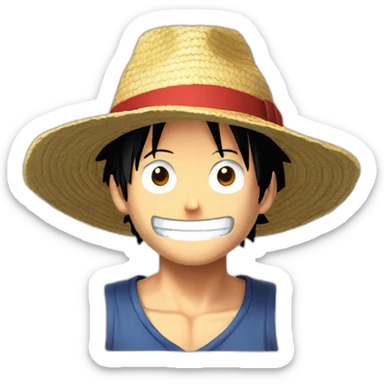 luffy hat sticker