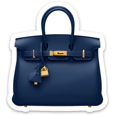 hermes birkin bag in navy blue sticker