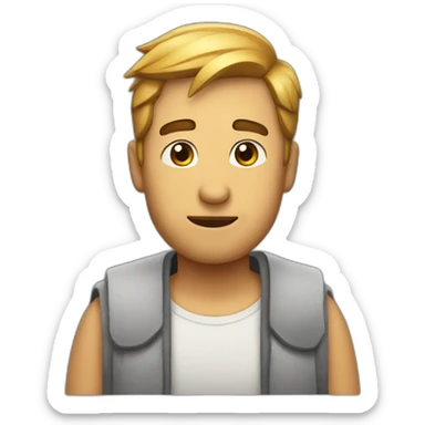 the man who doesn't know shrugs his shoulders sticker