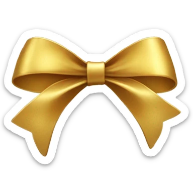 One golden bow sticker