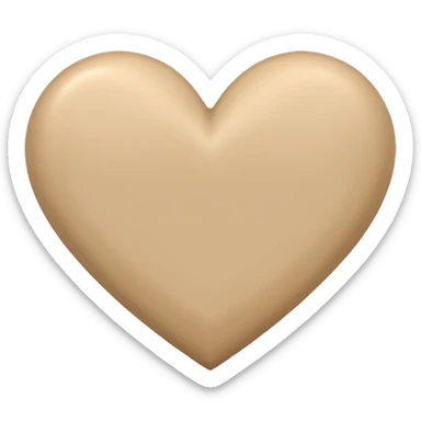 beige heart sticker