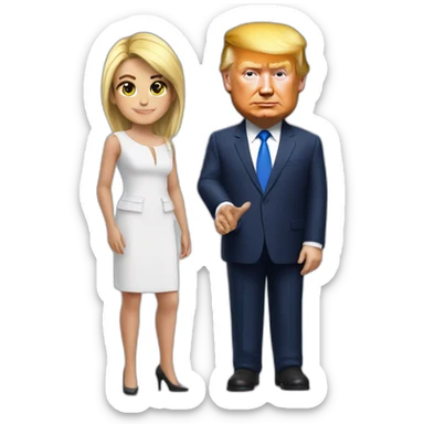 Macron qui joue à fortnite avec Trump sticker