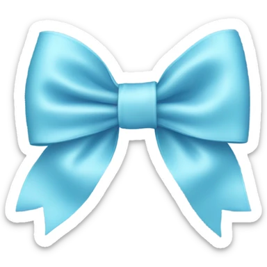 A light blue bow  sticker