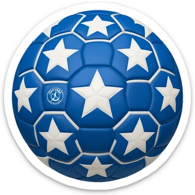 blue stars champions league soccer ball sticker