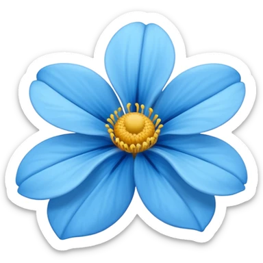 Verificado azul com bordas parecidas com pétalas de flor sticker