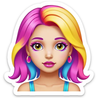 inspired by Lisa Frank artwork from the 1990s sticker