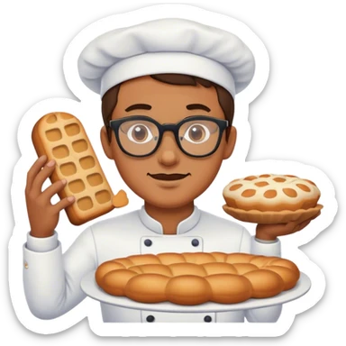 Panadero con lentes sticker