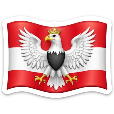 Polish flag with eagle sticker