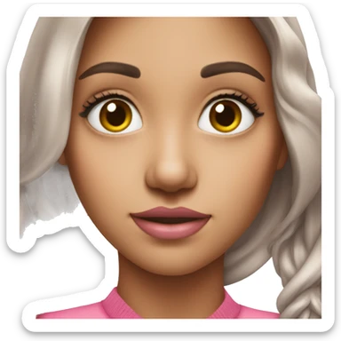 selfie of girl in pink smaill  sticker