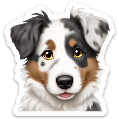 australian shepherd puppy merle sticker