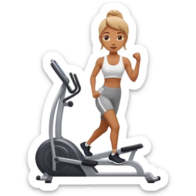 Mujer en el gimnasio  sticker