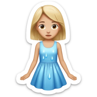 Girl being leaky sticker