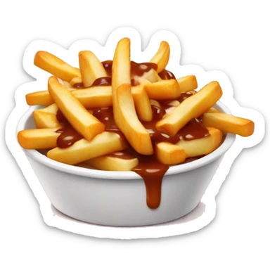 Poutine qui mange des pâtes  sticker
