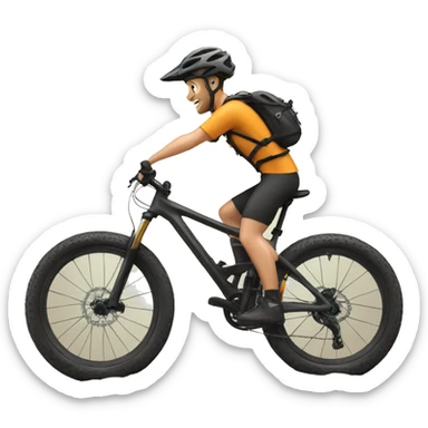 Mountain biker sticker
