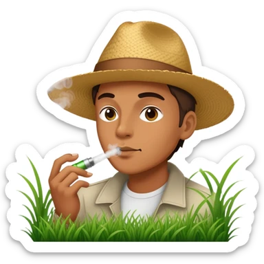 Vaping grass  sticker
