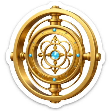 A time turner from harry potter with magic swirls around it  sticker