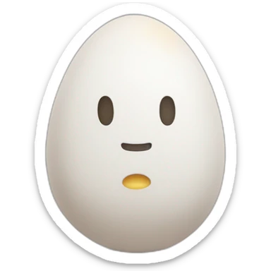 egg lying in shorts. One arm supports the head, the other holds the floor. sticker