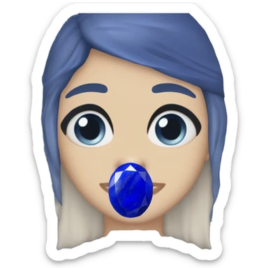 one lapis lazuli oval stone sticker