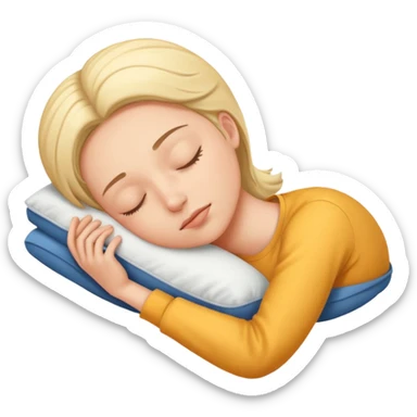 person sleeping on their back sticker