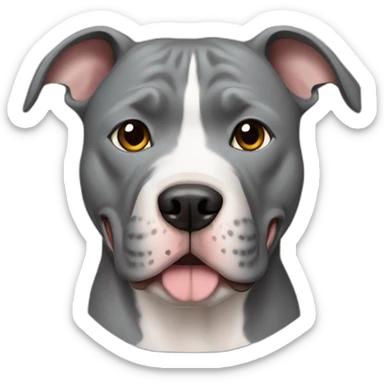 Gray Pitbull sticker