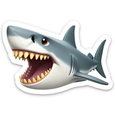shark with golden teeth sticker
