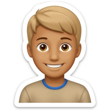 Boy saying 67 sticker