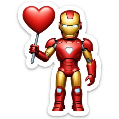 Iron man with sign „love you“ sticker