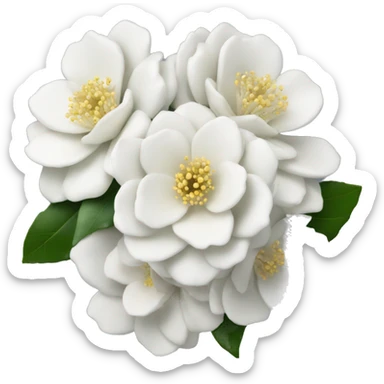Winter camelia bouquet  sticker