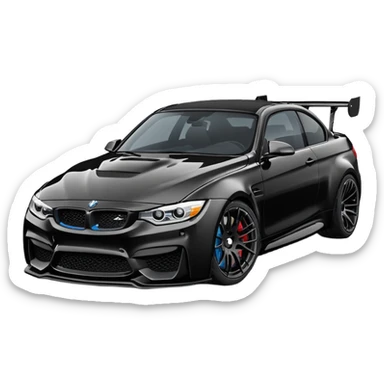 M3 g80 black with a body kit sticker