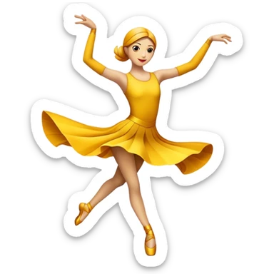 Humanless emoji of Contemporary Dance: bright modern clothing, dynamic abstract shapes, movement lines, and stage lighting like spotlights. The icon should convey the energy and creativity of contemporary dance through symbols and visual elements. Transparent background. sticker