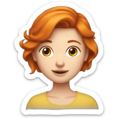 Une fille rousse folle a lié  sticker
