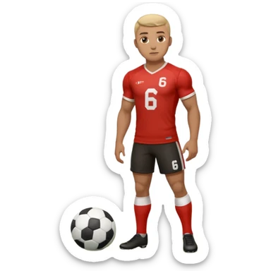 A football player with number 66, stand near a corner kick sticker