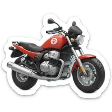 Une moto qui fait un wheeling sticker