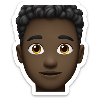 Half white toned and half black toned boy sticker