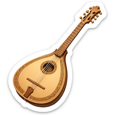 Baroque lute sticker