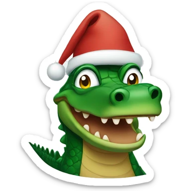 Christmas alligator  sticker