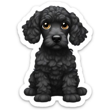 black-and-white-doodle-hairless-cocakpoo sticker