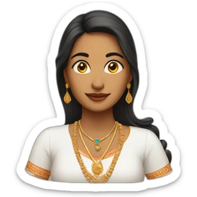 Beautiful Indian woman in front of laptop sticker