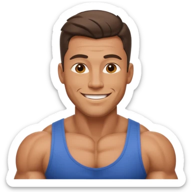 A handsome man with muscles sticker