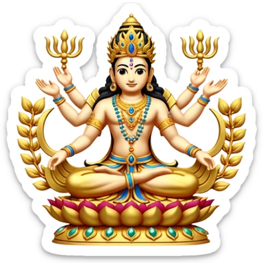 combined form of Bhagwan Vishnu 10 avatars. sticker