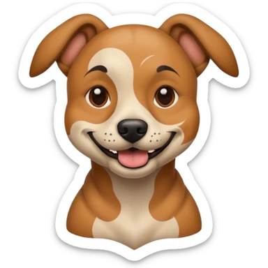 dog with tattoed face sticker