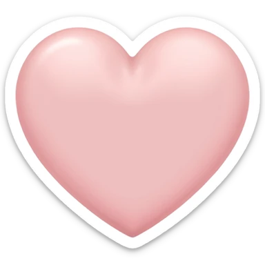 pale pink heart sticker