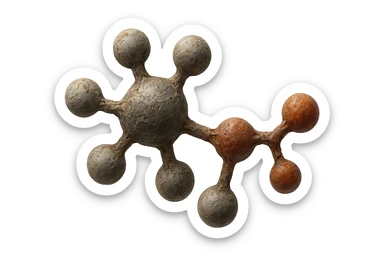 particella anatomica di catecolamina fluttua in ariaiperrealistica sticker