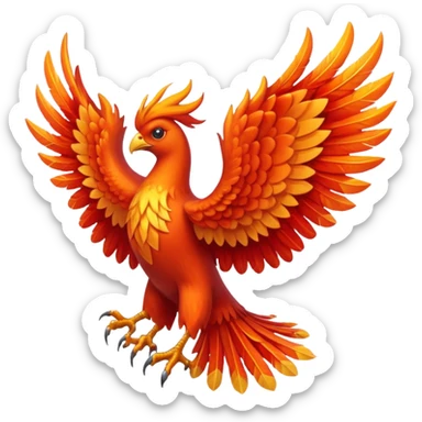 Fire phoenix sticker