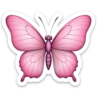 Mariposa rosa pastel  sticker