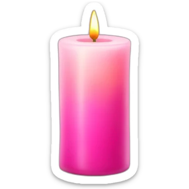 candle in the pink glass  sticker