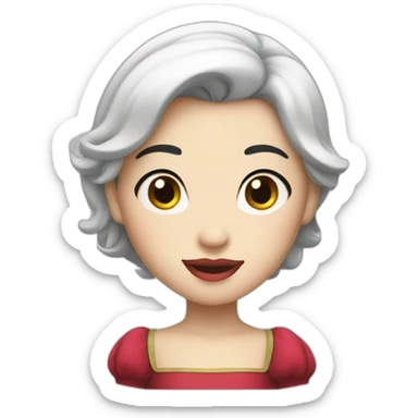 asian snow white sticker