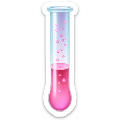 Test tube filled by light pink liquid sticker