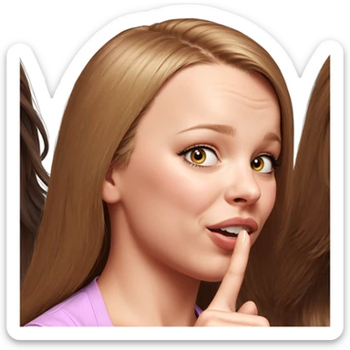 girl with a playful expression sticker