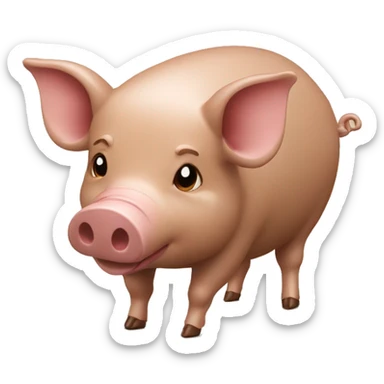 Cochon qui mange du chocolat sticker